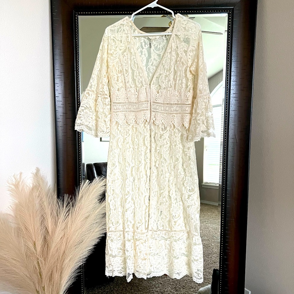 Lace overlay top